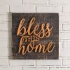 Bless This Home Sign - Rustic Home Decor with Inspirational Quote for Wall Hanging