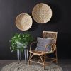 Boho Tobacco Baskets Set of Two - Handwoven Decorative Storage Bins for Home Organization