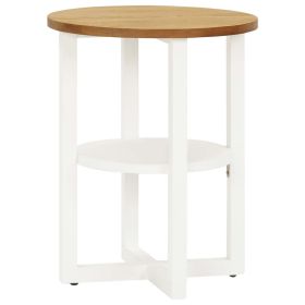 Lamp Table Oak and white Solid oak wood, MDF, solid acacia wood