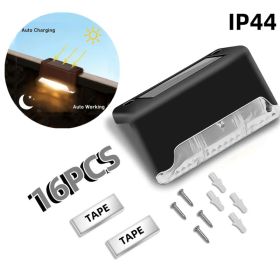 16/32PCS Solar Outdoor Light, Spring Camping Outdoor Light, Outdoor LED Step Light, Solar Charging, Suitable For Balconies, Terraces, Stairs, Fen (Option: white)