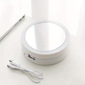 LED Illuminated Makeup Mirror, High-definition Desktop Vanity Mirror, A Must-have For Girls' Dormitories And Bedrooms. (Option: white)